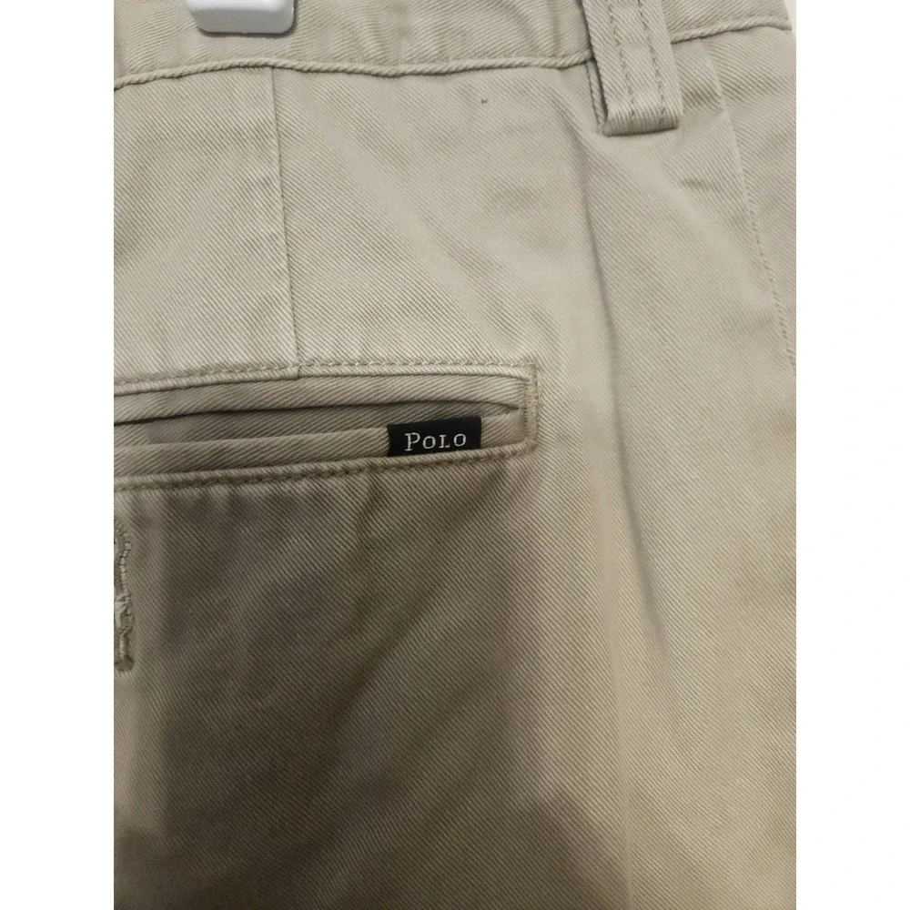 Polo‎ Ralph Lauren Chino Shorts Men's Size 36 Beige Stretch Classic Fit Preppy